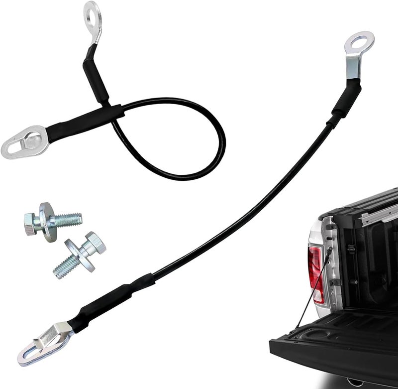 ROOTMUTIFY 88980510 Tailgate Cable Strap with Bolt, Tailgate Parts, Fit for 1999-2007 Chevy Silverado Avalanche GMC Sierra 1500 2500 3500, Replace 88980509 11609938 (2 Pcs) - Image 1